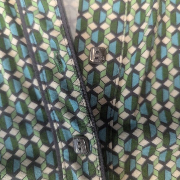 Louie Lucie Size Small Dress in Greens, Blue, and Cream - Picture 9 of 14